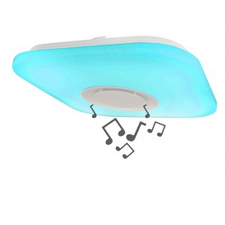 Plafón de techo LED con altavoz Smart Cuadrado (52W)