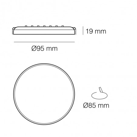 Downlight de techo LED Levo (7W)