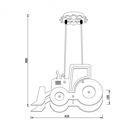 Children's pendant lamp Traktor