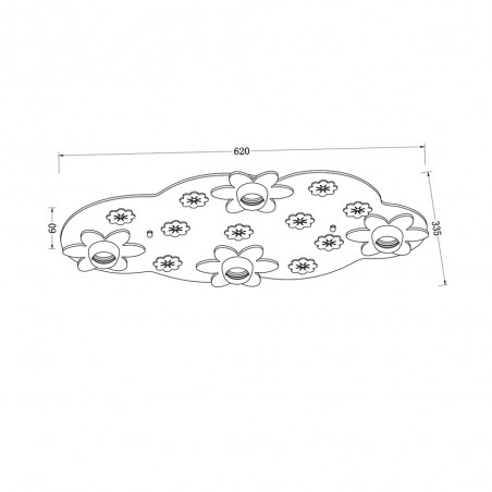 Children's ceiling flush light Bloom