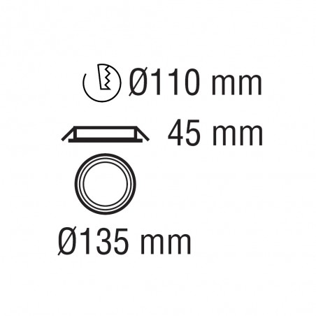 Downlight LED para baños Soner (15W)