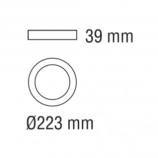 Downlight de superficie LED Gelys Redondo (18W)