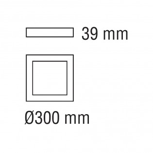 Outdoor LED Ceiling Flush Light Gelys Square (30W)