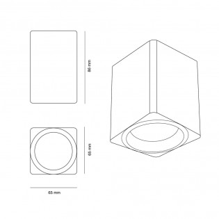 Surface Ceiling Spotlight Flin