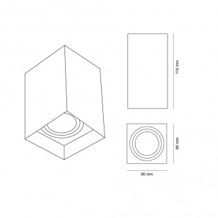 Surface Ceiling Spotlight Sira