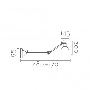 Wall lamp adjustable Cenilo L