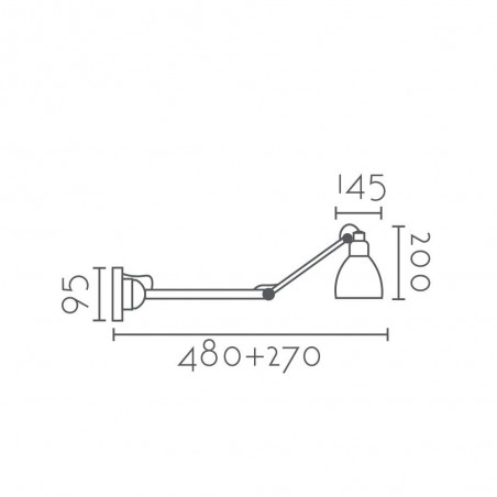 Wall lamp adjustable Cenilo L