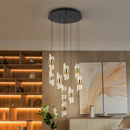 LED Cluster Pendant Lamp Iliada (9x7W)