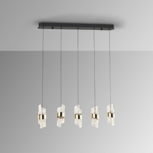 Lámpara colgante lineal LED Iliada (5x7W)