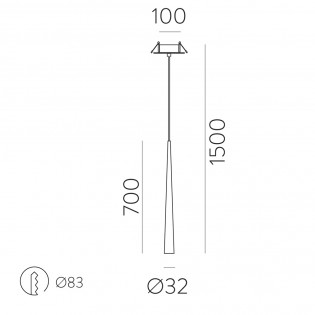 Lámpara colgante LED Bendis (5W)
