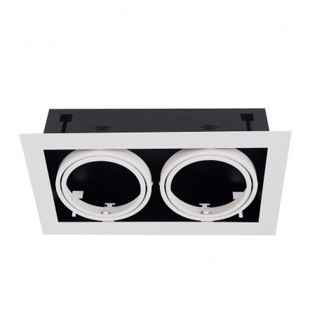 Ceiling Recessed Light Kardan Tecno White (2 lights)