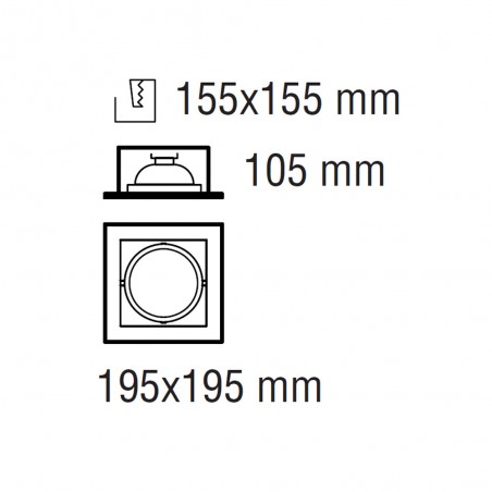 Ceiling Recessed light Tecno