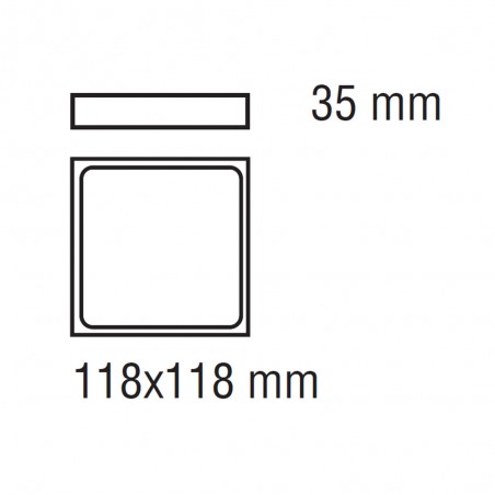 Downlight surface LED Prim Square Grey