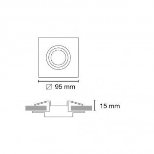 Ceiling Recessed light Luxor