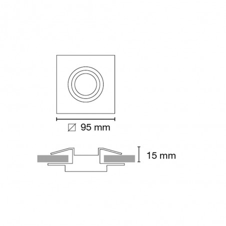 Ceiling Recessed light Luxor