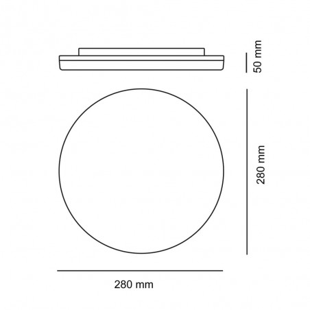 Plafón de techo LED para exterior Dalia Redondo (18W)