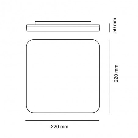 Outdoor LED ceiling flush light Dalia Square