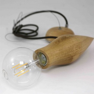 PORTALAMPARAS MADERA PAJARO