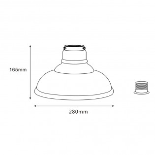 Glass lampshade for lamp holder E27 Cloche