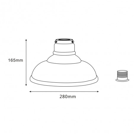 Glass lampshade for lamp holder E27 Cloche