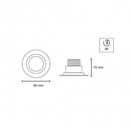 LED Ceiling Recessed Light Ossa (6W)
