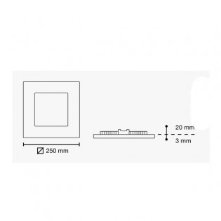 Downlight LED Extraplano cristal 20W (rojo) - Wonderlamp
