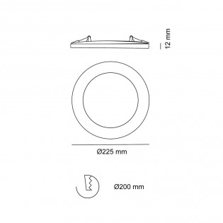 Recessed LED Know Round White 3000K (18W)