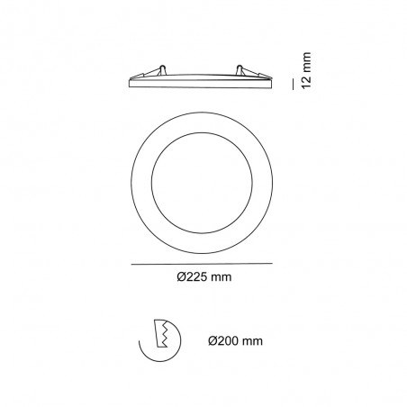 Recessed LED Know Round White 3000K (18W)