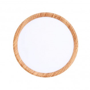 LED ceiling flush light Gein Wood CCT 3-Step Dim (18W)