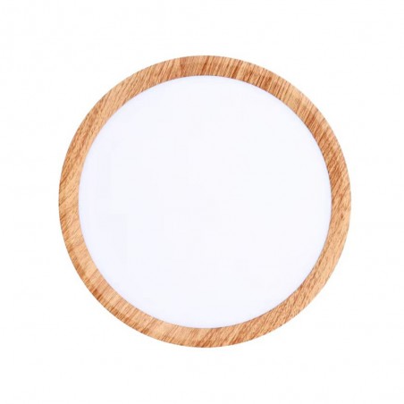 LED ceiling flush light Gein Wood CCT 3-Step Dim (18W)