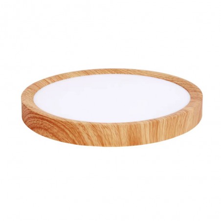 LED ceiling flush light Gein Wood CCT 3-Step Dim (18W)