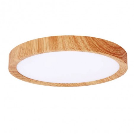 LED ceiling flush light Gein Wood CCT 3-Step Dim (18W)