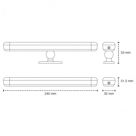 Rechargeable LED magnetic wall lamp Vanto (2W)