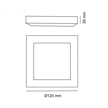 LED Ceiling Flush Light Know Square (6W)