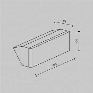 Aplique de pared de exterior LED Brick (20W)