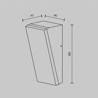 Aplique de pared de exterior LED Brick II (10W)