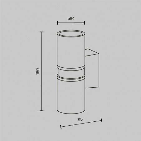 Outdoor Wall Lamp Bowery (2 lights)
