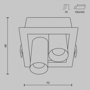 LED Ceiling Flush Light Magnum (2x7W)