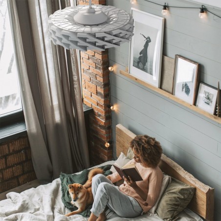 LED Ceiling Fan Rubik Wifi CCT Dim (36W+15W)