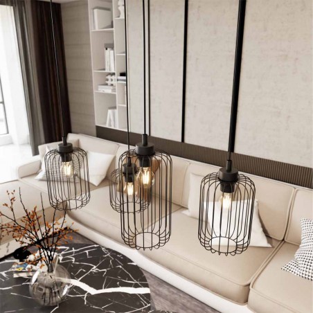 Ceiling lamp Osmera Black (4 lights)