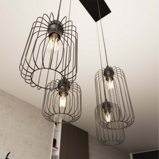 Ceiling lamp Osmera Black (4 lights)