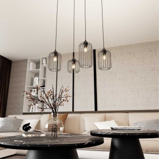 Ceiling lamp Osmera Black (4 lights)