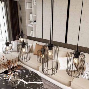 Ceiling lamp Osmera Black (6 lights)