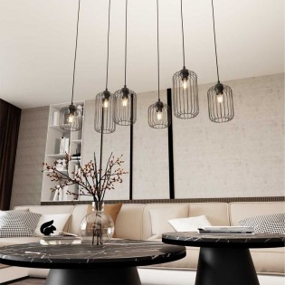 Ceiling lamp Osmera Black (6 lights)