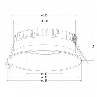 LED Recessed Downlight Okno (18W)