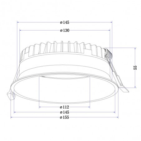 Downlight empotrable LED Okno (12W)