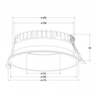 LED Recessed Downlight Okno (24W)