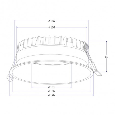 Downlight empotrable LED Okno (18W)