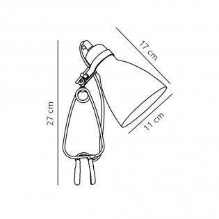 Lamp with clamp Cyclone