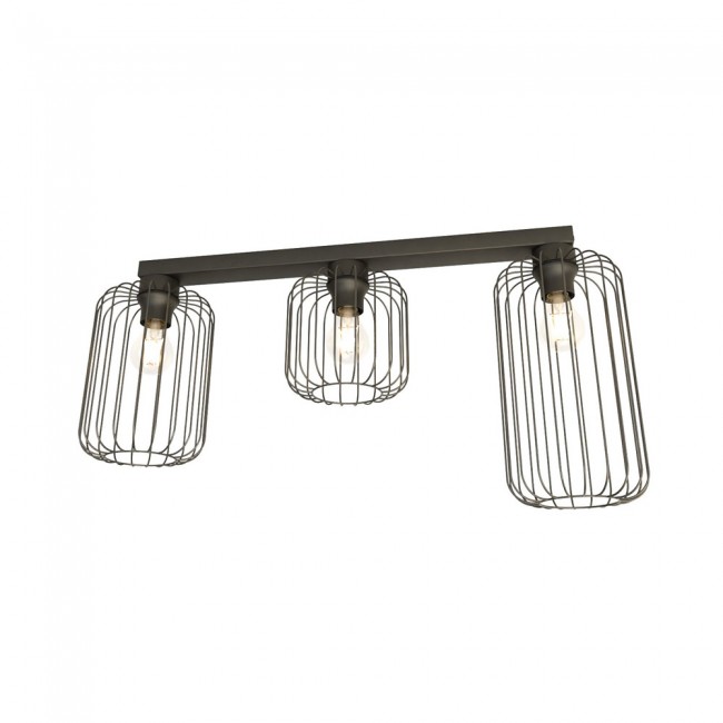 Regleta de techo Coberti Negro (3 luces)